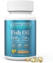 Fish-Oil Omega3-EPA DHA-Supplement Burpless-Softgels - 120Capsules 1440 mg per Serving Mini Size Healthy Heart Support Fatty Acids Supplement Helps Maintain Healthy Triglyceride Levels