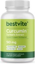 BESTVITE Curcumin 510mg (Turmeric)(120 Vegetarian Capsules) with Curcumin C3 Complex & Bioperine - Standardized to 95% Curcuminoids - No Stearates - Vegan - Non GMO - Gluten Free
