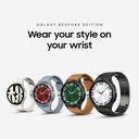 SAMSUNG Galaxy Watch 6 Bespoke Edition 47mm Exclusive Bluetooth Smartwatch, Health, Fitness, Sleep, HR Tracker, Improved Battery, Sapphire Crystal Glass, US Version, Black D-Buckle Band, Hybrid Camel