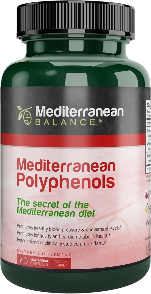 Polyphenols, Potent Blend of Fruit Based Antioxidants for Overall Good Health and Cardio Function, Kosher, 60 Capsules