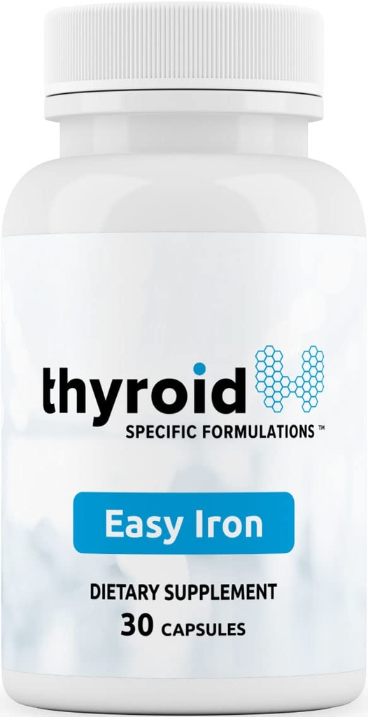 Easy Iron: Doctor-Formulated High Potency Iron Supplement for Enhanced Energy & Wellness, Gentle on Stomach, Ideal for Thyroid & Anemia Support, Non-Constipating, Daily Boost