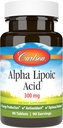 Carlson - Alpha Lipoic Acid, 300 mg, Promotes Energy Production, 90 Tablets