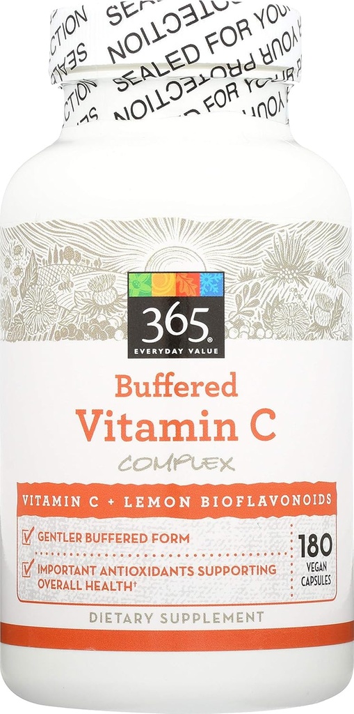 365 by Whole Foods Market, Buffered Vitamin C with Bioflavonoids 500mg, 180 Count