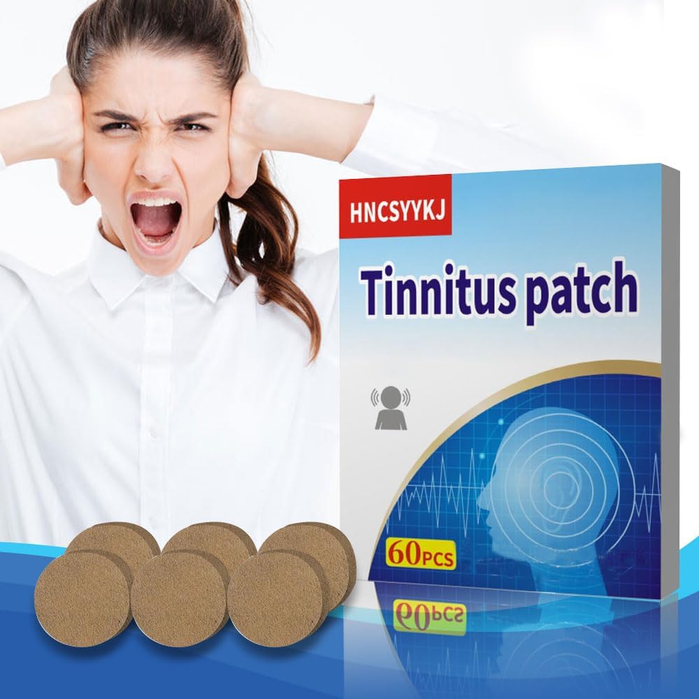 Ringing Ears Patches, 60Pcs Tinnitus Patches with Natural Herbal Formulation,Tinnitus Sticker Comfort & Gentle