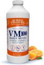 Buried Treasure VM100 Complete Daily Liquid Vitamins and Minerals plus Antioxidants Supplement for Maximum Absorption Great Tasting Orange Zest Flavor 32 Servings 32 Ounce