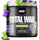 REDCON1 Total War Pre Workout, Sour Gummy Bear - Fast Acting Caffeinated Preworkout for Men + Women with Beta Alanine - Contains Citrulline Malate for Increased Pump, Blood Flow (30 Servings)