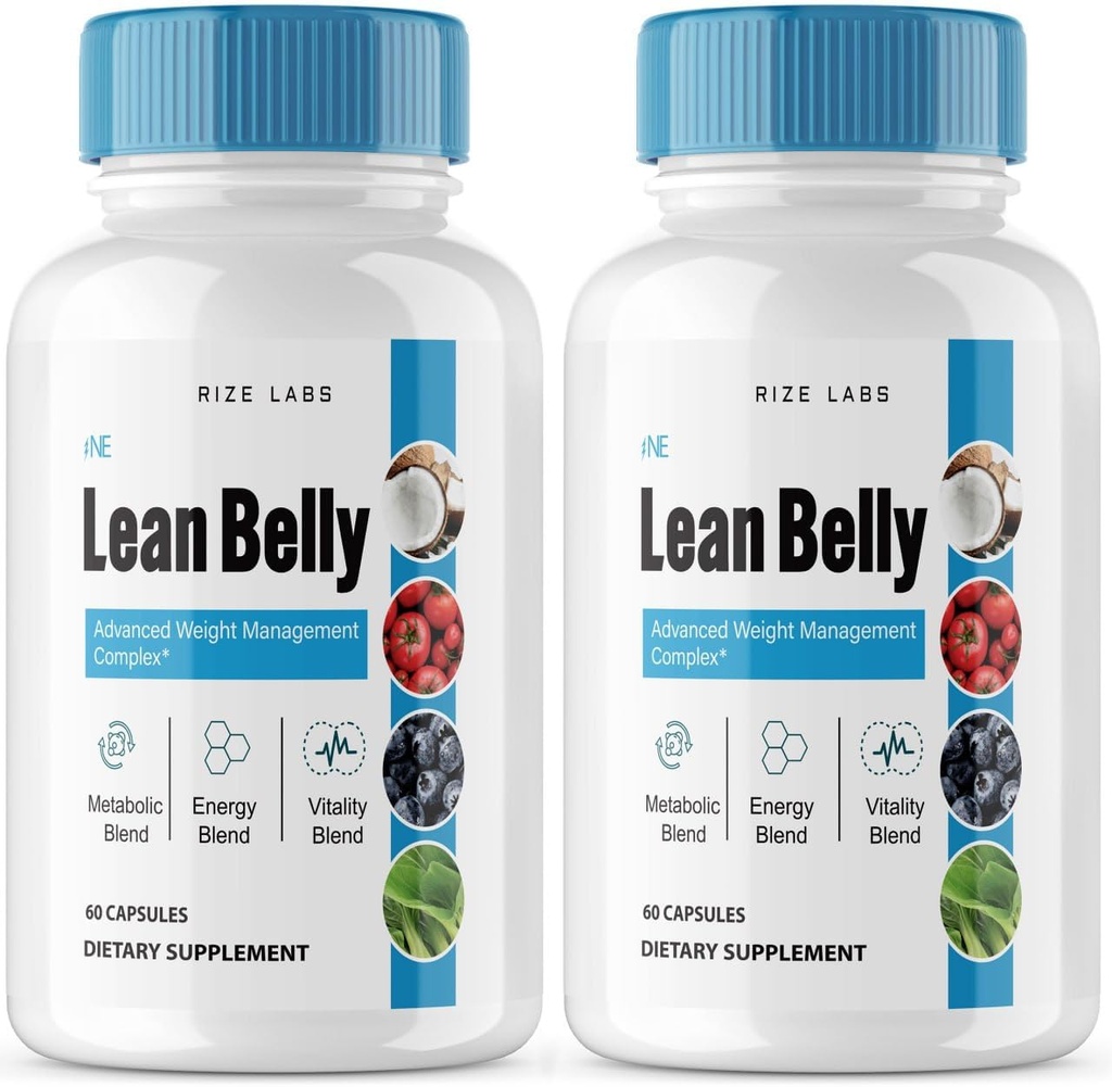 rize labs (Pack of 2 Lean Belly Juice Powder Capsules, Juice Formula Pills for Advanced Weight Loss, Superfood Supplement to Cleanse and Detox, Reviews (120 Capsules)