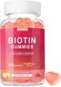 Biotin 10000mcg Keratin Collagen Gummies Supplements Hair Nails Vitamins Daily Hair Nail Growth & Strengthener Gummies for Women Vegan Biotin and Vitamin C Gummy 60 Count