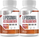 Liposomal Astaxanthin Supplement 24MG, Maximum Absorption, Antioxidant Stronger Than VIT C, Non-GMO & Gluten Free - 120 Softgels(4 Months Supply)