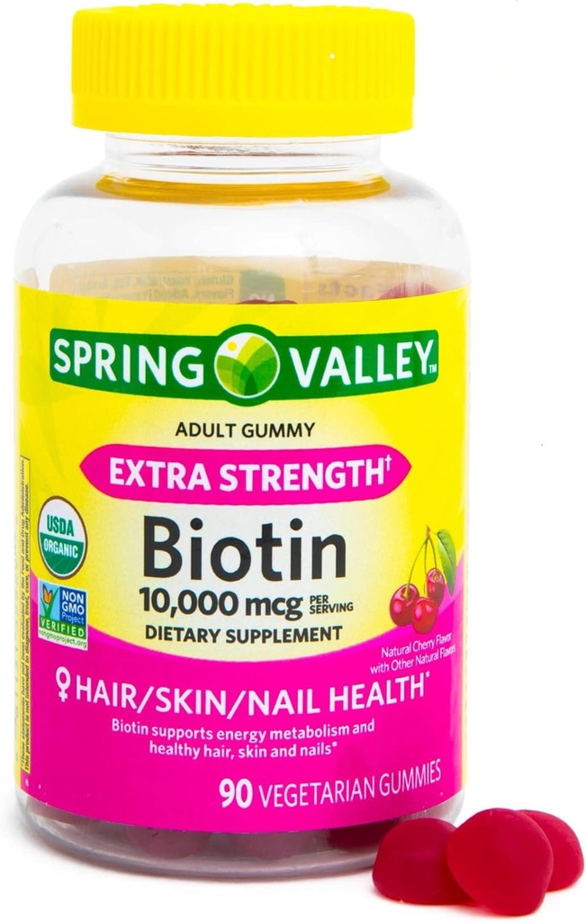 Antony Spring Valley Biotin 10,000mcg Vegetarian 90 Gummy