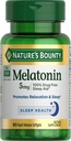 Nature's Bounty Melatonin, 100% Drug Free Sleep Aid, Dietary Supplement, Promotes Relaxation and Sleep Health, 5mg, 90 Softgels (Pack of 1)