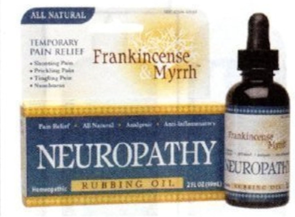 Frankincense & Myrrh Neuropathy Rubbing Oil 2 oz. (Pack of 2) Packaging May Vary