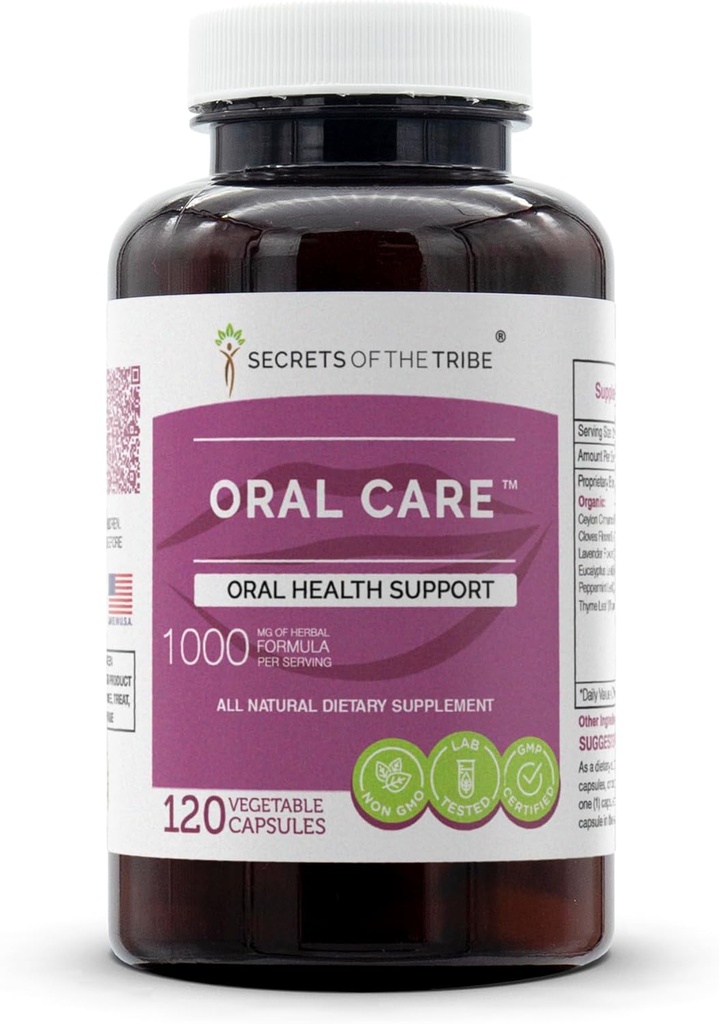 Secrets of the Tribe - Oral Care, Oral Health Support, Herbal Supplement Blend (120 Capsules)