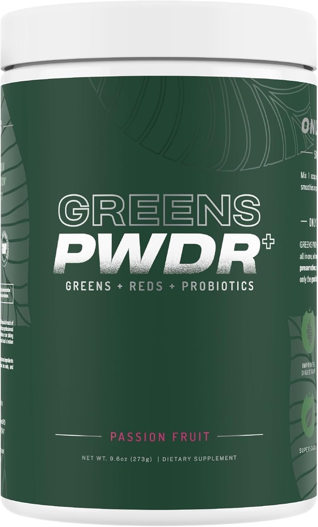 PWDRS Greens, Reds & Probiotics for Digestion, Energy & Immunity | Fight Inflammation & Improve Gut Health | Superfoods & Antioxidants | All Natural