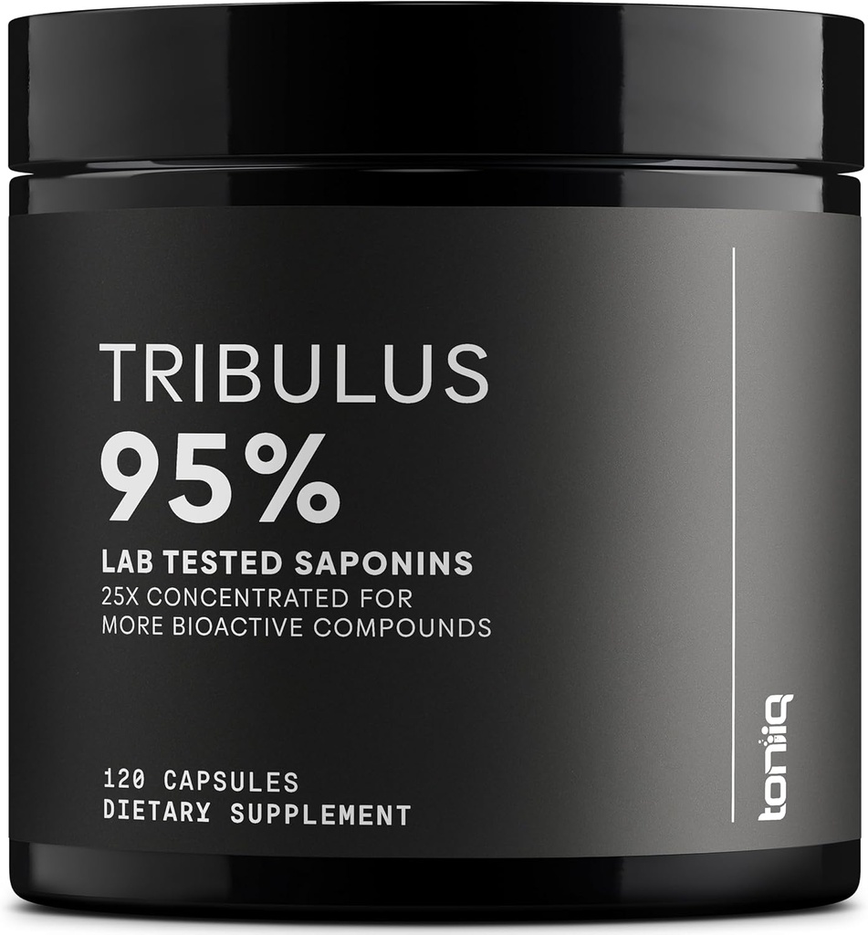Tribulus Terrestris for Men - Ultra High Potency 25:1 Extract with 95% Saponins - 1300mg Pure & Concentrated Formula - Third-Party Lab Tested for Purity & Quality - 120 Capsules
