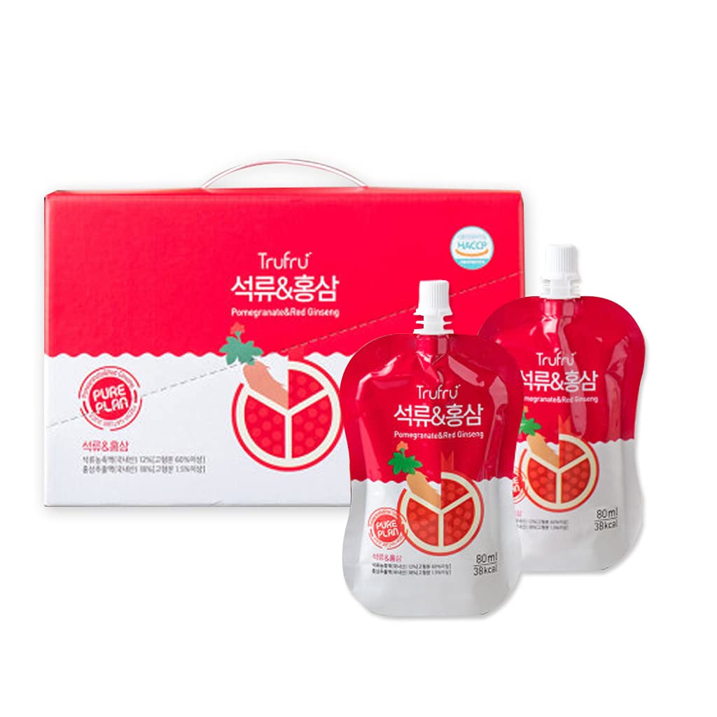PURE PLAN Pomegranate & red ginseng juice 80mlx15 Korean Beauty Produce, Improve Blood Circulation