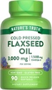Nature's Truth Flaxseed Oil Softgels | 90 Count | Cold Pressed, Non-GMO & Gluten Free Supplement