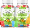 softbear Glucosamine Chondroitin Gummies with MSM Triple Strength, Organic Chewable Glucosamine Chondroitin Supplement for Joint Support Vegan Mixed Fruit Flavor 120 Gummies