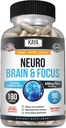 Kaya Naturals - Neuro Brain for Memory & Focus - Nootropic Energy Capsule - Nootropic Brain Support Supplement - Focus & Concentration & Learning Accuracy - Cognitive Function - 180 Count