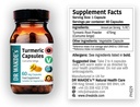 DR WAKDE'S Turmeric Capsules (Curcuma Longa, 60 Veg Caps, Plant-Based Supplement, Ayurvedic Herb, All Natural, Vegan)