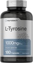 Horbaach L-Tyrosine Supplement | 1000mg | 180 Capsules | Non-GMO and Gluten Free Formula