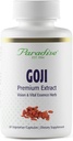 Paradise Herbs Goji Extract, Vital Essence Herb, Skin, Eyes, Body Support, Vegan, Gluten Free, Non GMO, 60 Count Vegetarian Capsules