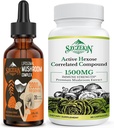 Active Hexose Correlated Compound 1500 mg Supplement 90 Capsules Bundle with 2000mg Liposomal Mushroom Complex Drops 30 Servings