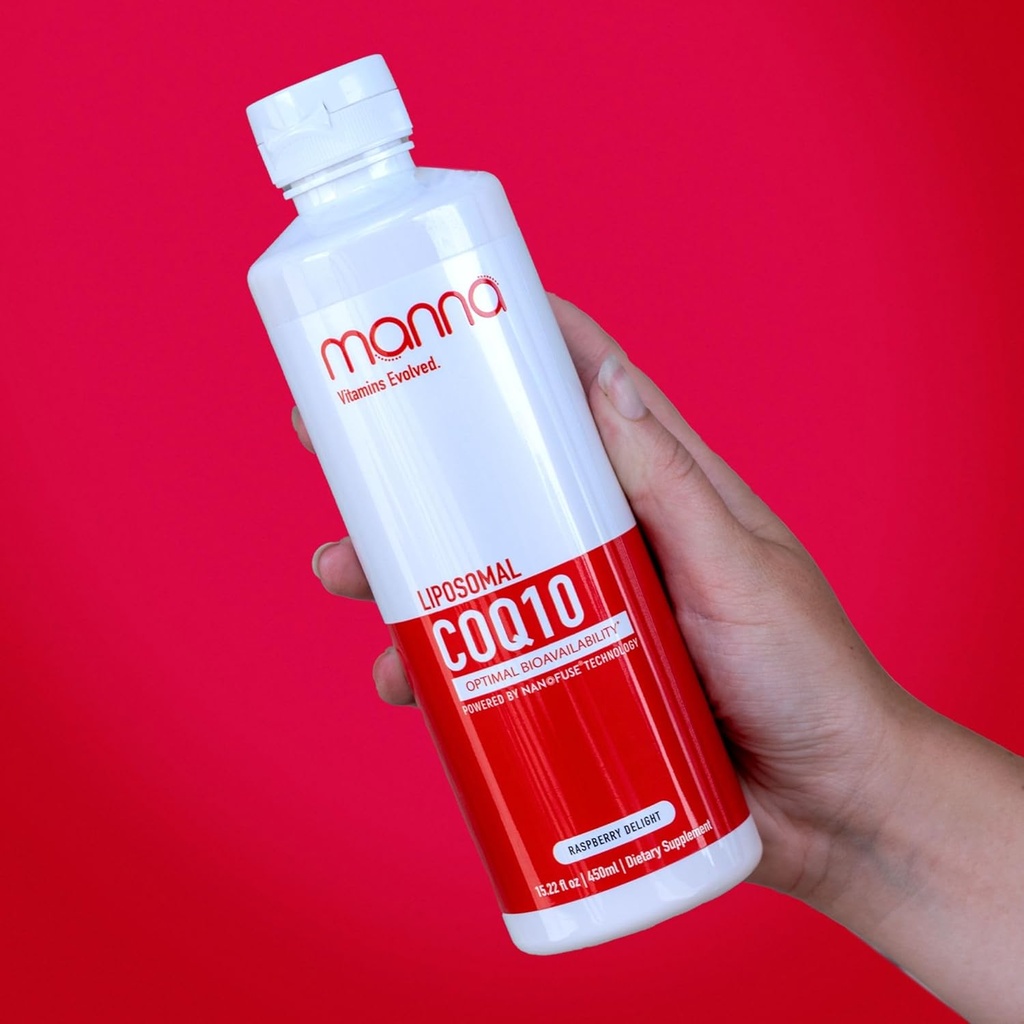 Manna Vitamins Evolved Liposomal CoQ10 – Ultra Absorption Ubiquinone for Heart, Energy, Brain, Immune Support – Antioxidant, Cellular Protection for Healthy Aging – Vegan, 10x Better Absorption