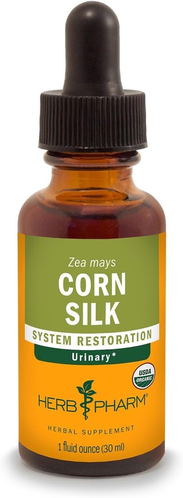 Herb Pharm Certified Organic Corn Silk Liquid Extract for Urinary System Support - 4 Ounce