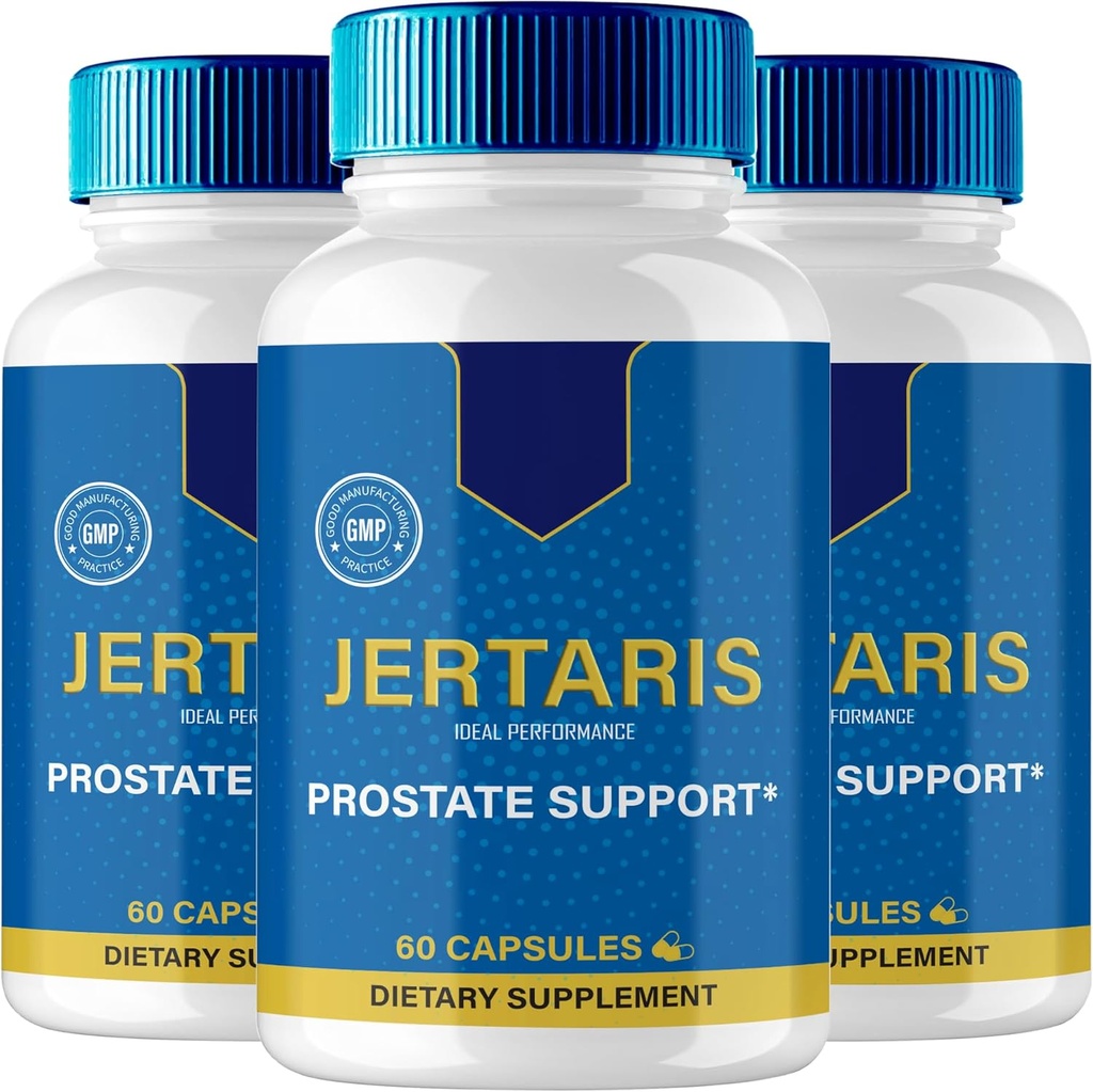IDEAL PERFORMANCE Jertaris Capsules, Jertaris Prostate Health Supplement Pills - Extra Strength, Jertaris Supports Prostate Heath All Natural Formula, Jerta RIS Capsules, Jer Taris Reviews (3 Pack)