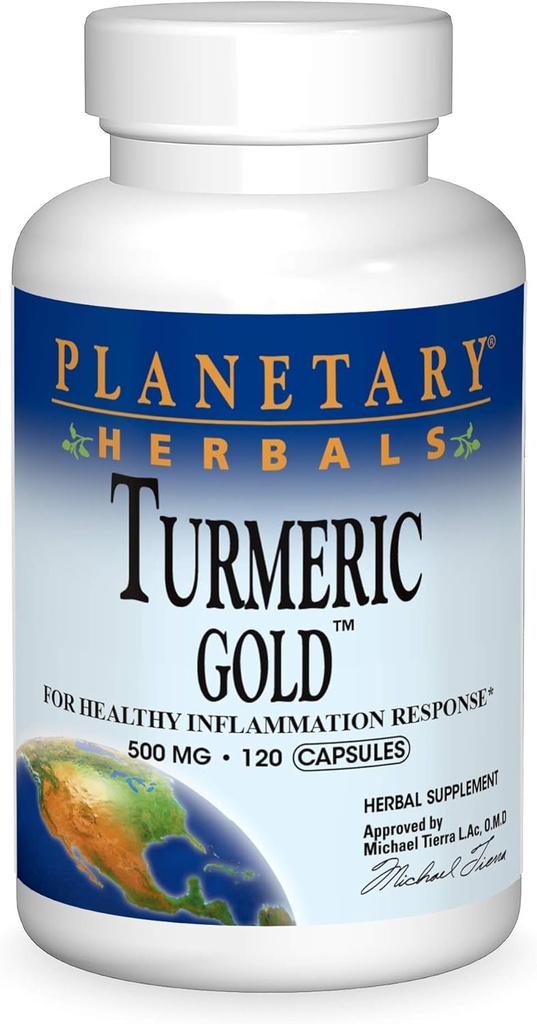 Planetary Herbals Turmeric Gold 500 Mg, 120 Count
