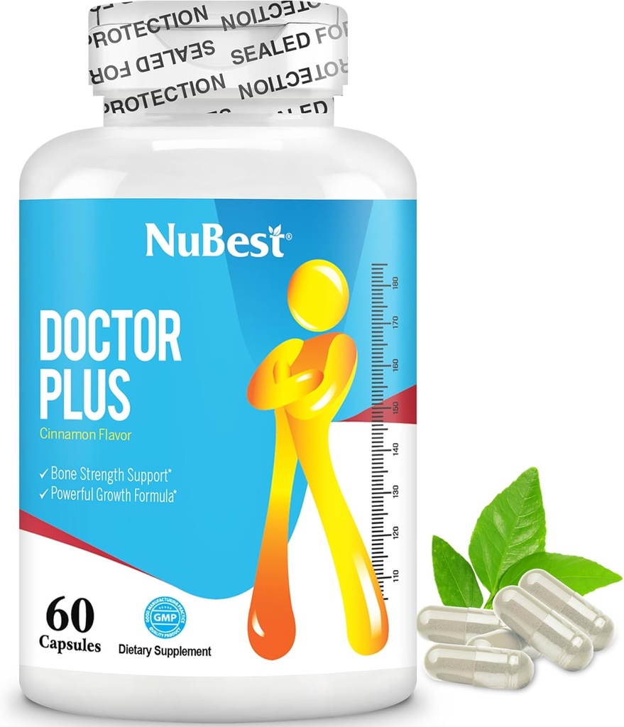 NuBest Doctor Plus with Calcium, Vitamin D3, Vitamin K2 (MK7), Magnesium Capsules for Bone Strength, Healthy Bones, Immunity, Calcium Max Absorption for Age 10+ | 60 Capsules