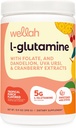 Wellah L-Glutamine Powder Tropical Punch (50 Servings) - 5g L-Glutamine Per Serving, Sweetened with Stevia