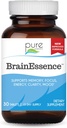 PURE ESSENCE LABS Brain Essence - Memory Supplement & Vitamin for Men, Women & Adults - Herbal Booster for Memory, Focus, Clarity & Stress Relief - Bacopa Monnieri, Ashwagandha & More (30 Tablets)