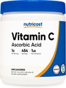 Nutricost Pure Ascorbic Acid Powder (Vitamin C) 1LB