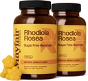 Rhodiola Rosea Sugar Free Gummies (2 Pack), Dietary Supplement, 1500mg, 60 Gummies Each (120 Total), Natural Berry Flavor