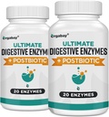 Orgabay Digestive Enzymes 1000mg with Postbiotics, 20 Enzyme Blend for Bloating, Optimal Digestion and Gut Function, 120 Veggie Capsules