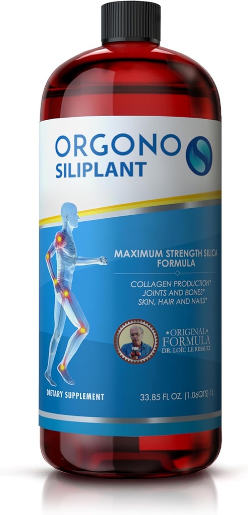 Orgono Living Silica Siliplant | Vegan Collagen Booster | Supports Healthy Collagen and Elastin Production for Joint & Bone Support, Glowing Skin, Strong Hair & Nails. 66 Servings