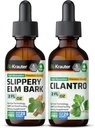 BIO KRAUTER Slippery Elm Tincture 2 Fl. Oz. & Cilantro Tincture 2 Fl. Oz.