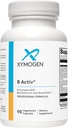 XYMOGEN B Activ Vitamin B Complex with Benfotiamine, Methylfolate, Biotin, Vitamin B6 & B12 (Methylcobalamin b12) - Energy Supplements for Adrenal & Mood Support (90 Capsules)