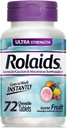Rolaids Antacid Calcium & Magnesium Supplement Ultra Strength Tablets, Fruit 72 ea (Pack of 4)