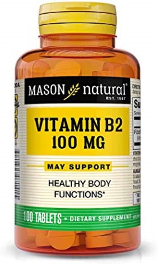 Mason Vitamins Mason Natural B2 100mg Tablets, 100 Count