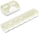 2 Pack (Weekly & Daily), 2 Times a Day (AM/PM) + 7-Day Pill Organizer, Vitamin Planner, Large Capacity Pill Box Set, Travel Pill Case for Medication/Vitamins/Fish Oils/Supplements, White