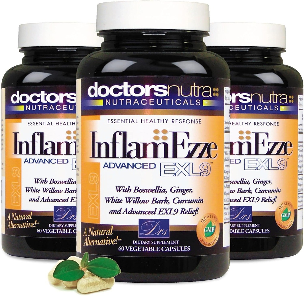 (Pack of 3 InflamEzze - Total 180 Count Capsules