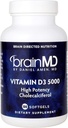 BrainMD by Dr Amen Vitamin D3 5000 - 100 Softgels - High Potency Cholecalciferol - Gluten Free - 100 Servings