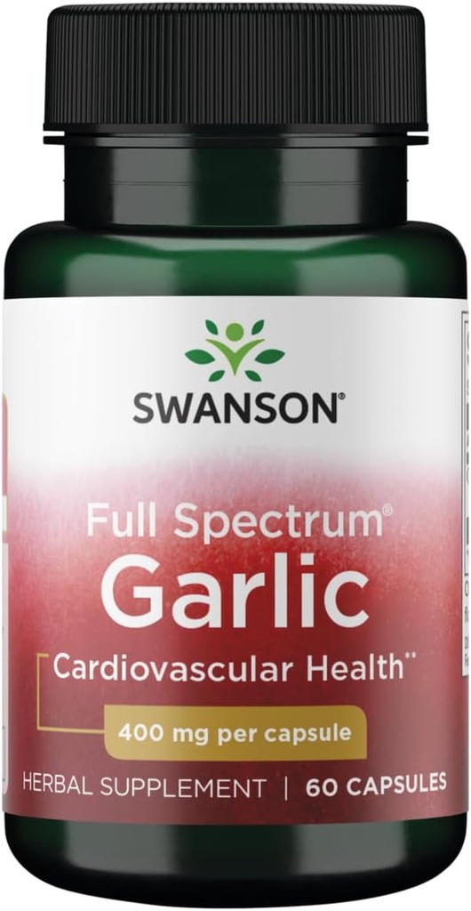 Swanson Full Spectrum Garlic (Cloves) 400 Milligrams 60 Capsules