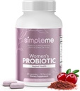 Simpleme Womens Probiotics with Prebiotics, Cranberry - Vaginal Probiotics for Women - For pH Balance, UTI, Vaginal Health, Gut Flora - Women's Probiotics Supplement Complex for Wellness - 60 Capsules