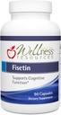 Wellness Resources Fisetin - Novusetin Fisetin Supplement for Longevity, Memory, Focus, Brain Health - Senolytic and Situin Activator - Gluten-Free, Non-GMO, Vegan (100mg, 90 Capsules)