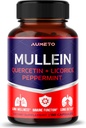 Mullein Supplement - Enhanced Formula with Quercetin, Licorice for Lung Detox, Respiratory and Immune System Support (150 Count (Pack of 1))
