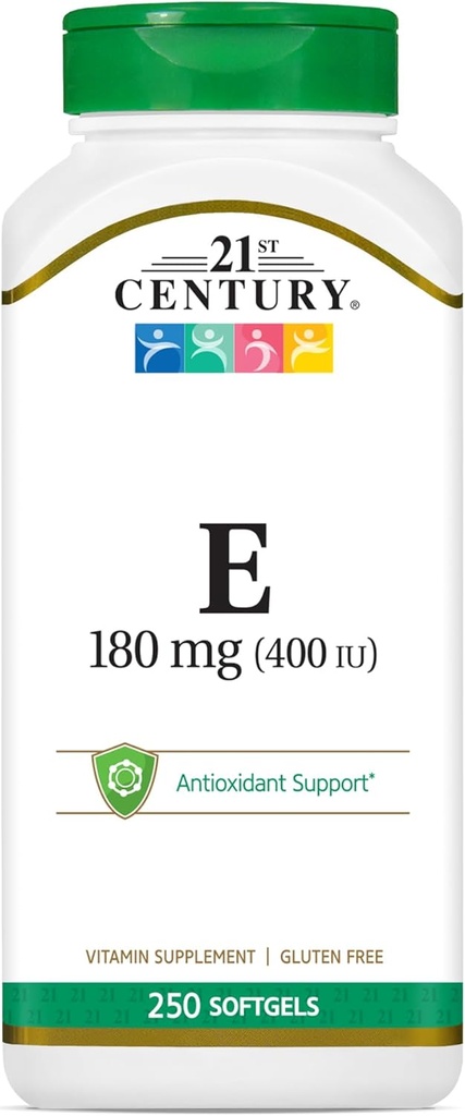 21st Century E 400 I.U. (Dl-Alpha) Softgels, 250-Count
